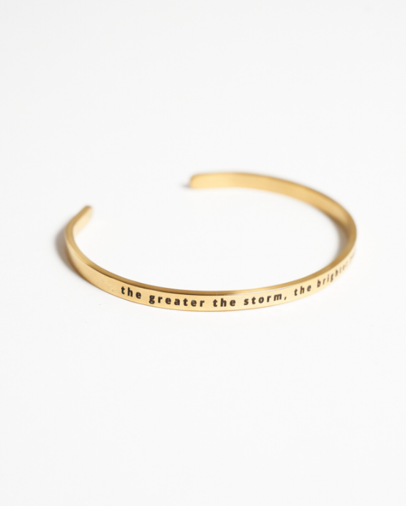 CUSTOM TEXT CUFF (18K GOLD-PLATING)