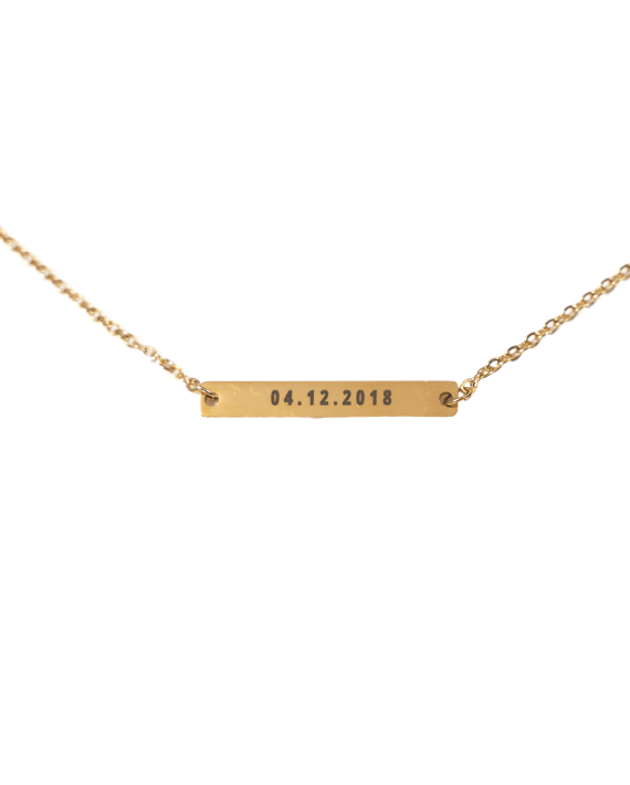 CUSTOM GOLD BAR NECKLACE