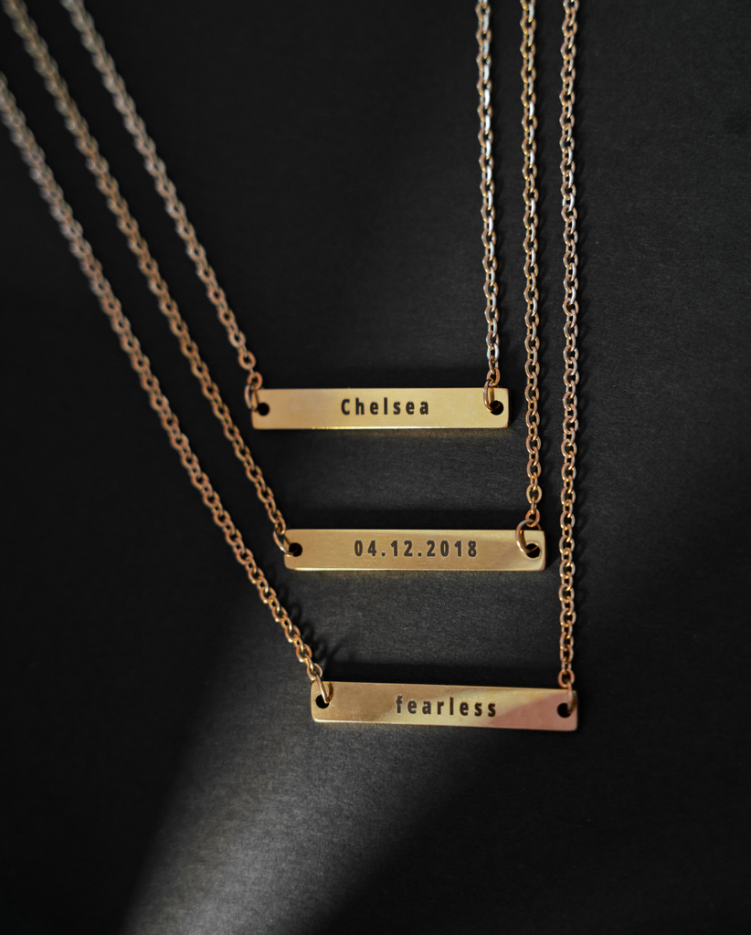 CUSTOM GOLD BAR NECKLACE