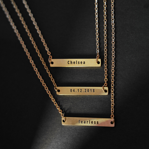 CUSTOM GOLD BAR NECKLACE