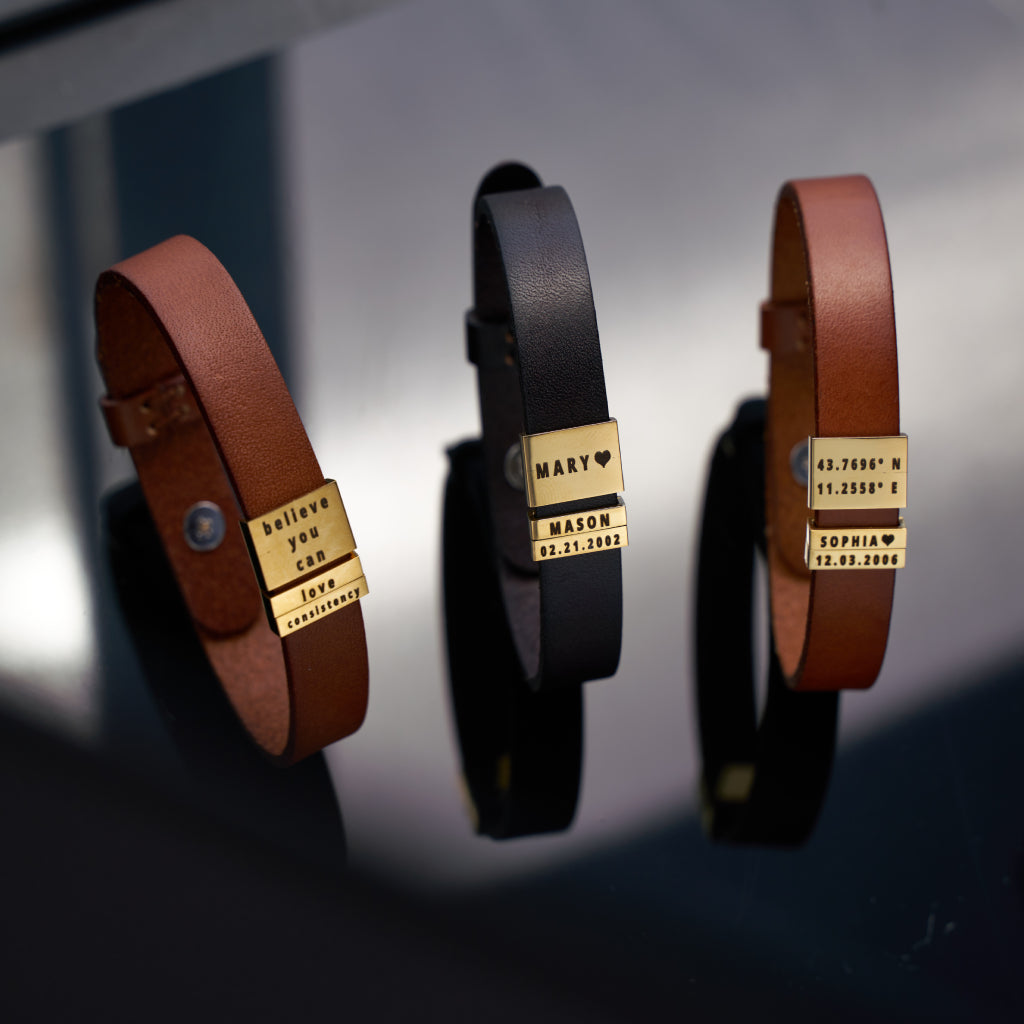 Leather Stack Cuffs